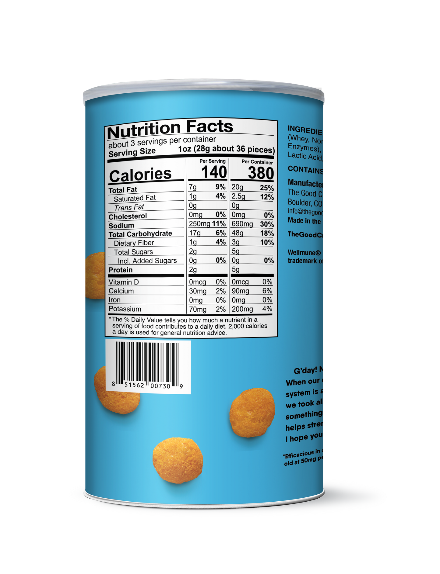 Good Crisp Company | Cheddar Cheese Balls