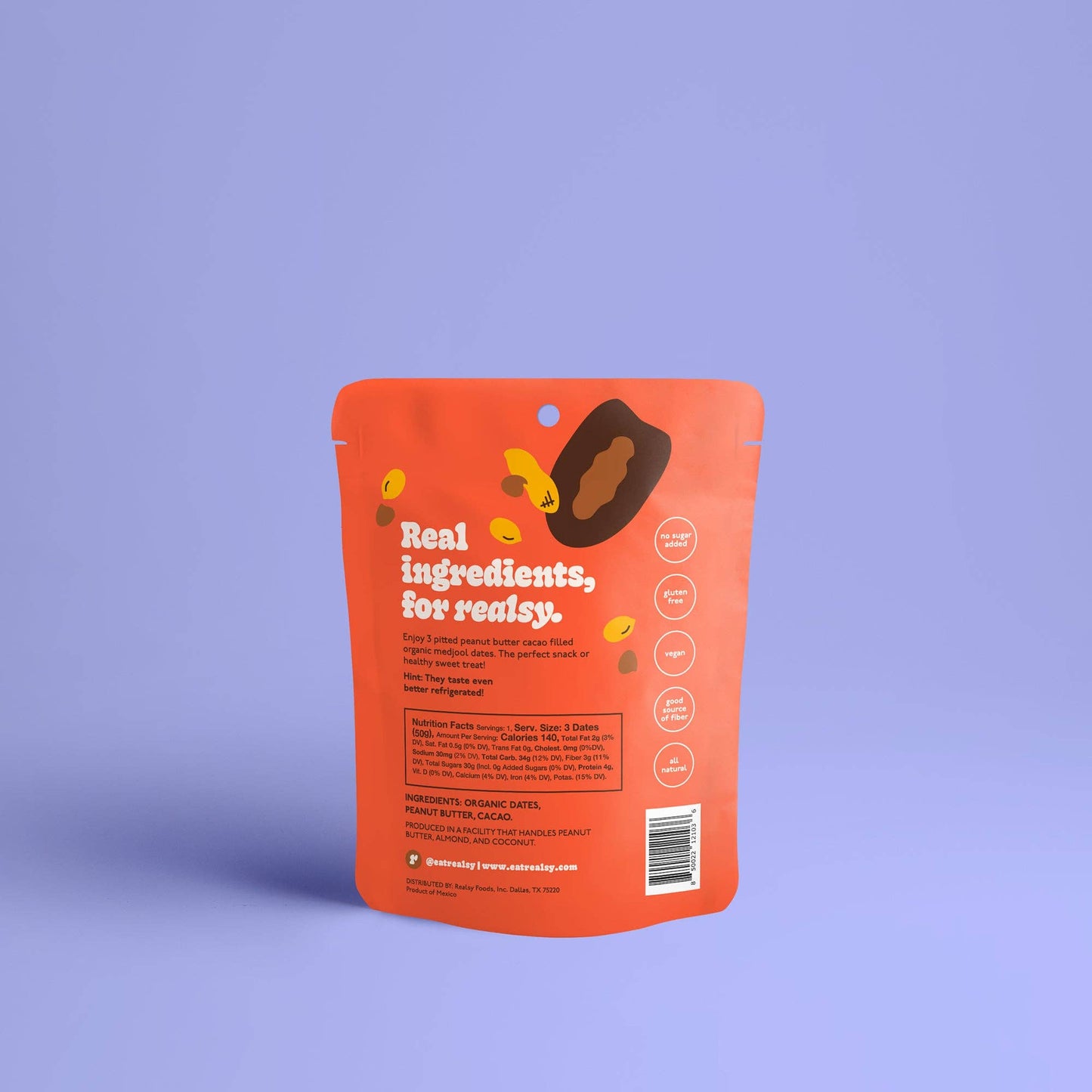 Realsy | Chocolate Peanut Butter-Filled Medjool Dates