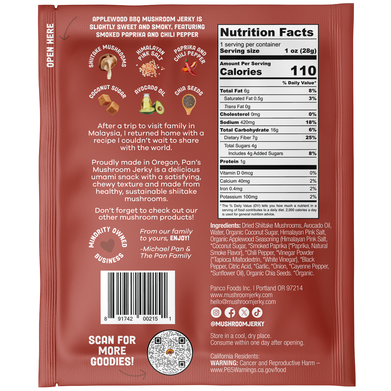 Pan's Mushroom Jerky | Applewood BBQ